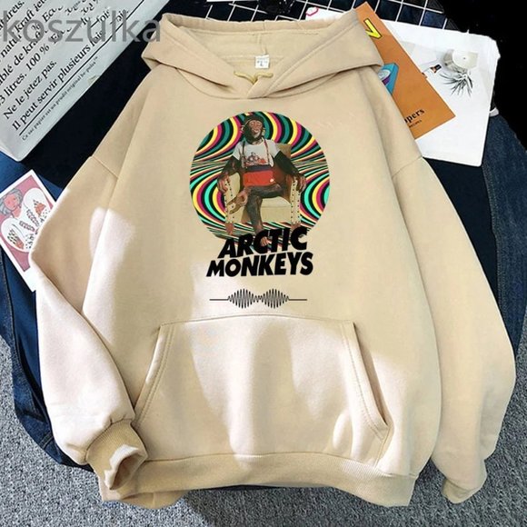 Comfortable Rock Arctic Monkeys Print Hoodie Hip Hop Coats Rapper Sweater Unisex - Picture 4 of 10
